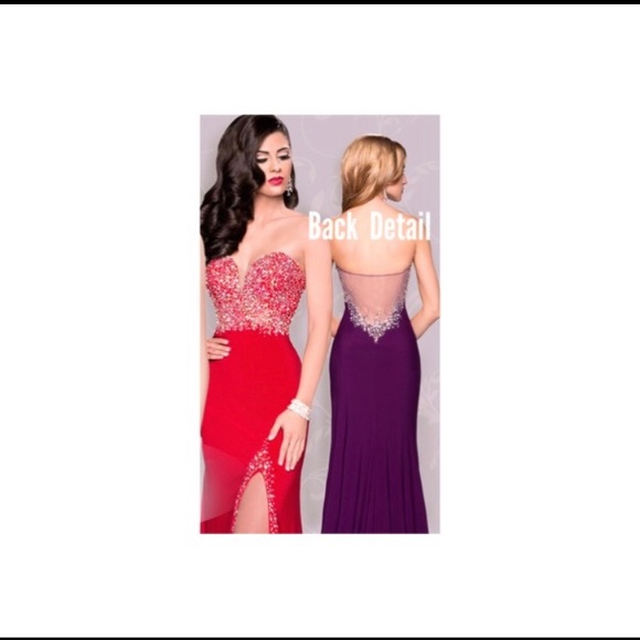 Elegant strapless gown with jewelled bodice - Picture 4 of 6